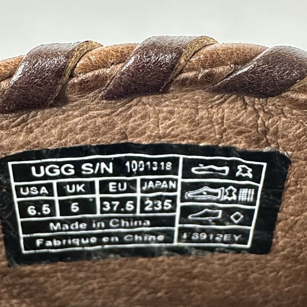 UGG Brown Leather Platform Ankle Pumps - Picture 10 of 16